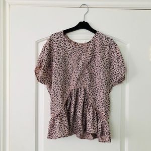 Harlowe and Graham floral blouse